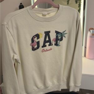 GAP Cream Graphic Women's Sweater